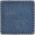 Lr Resources LR Resources SPECI04704BWL15SQ Embroidered Edge Square Place Mat; Dusty Blue SPECI04704BWL15SQ
